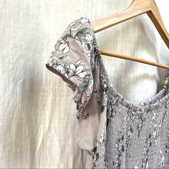 Torrid gray floral off the shoulder fit flare 1x - Picture 12 of 13